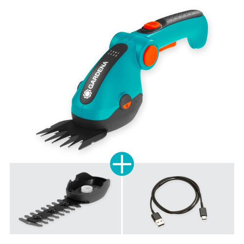 Kit cisaille à gazon ComfortCut Li + lame taille-buissons - Coupe 8/12 cm - GARDENA