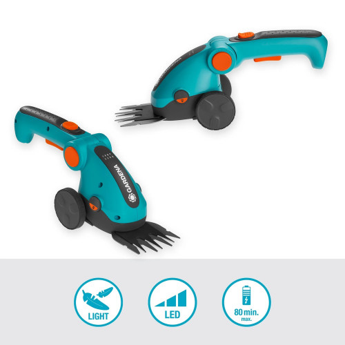 Kit cisaille à gazon ComfortCut Li + manche télescopique + roues - Coupe 8 cm - GARDENA