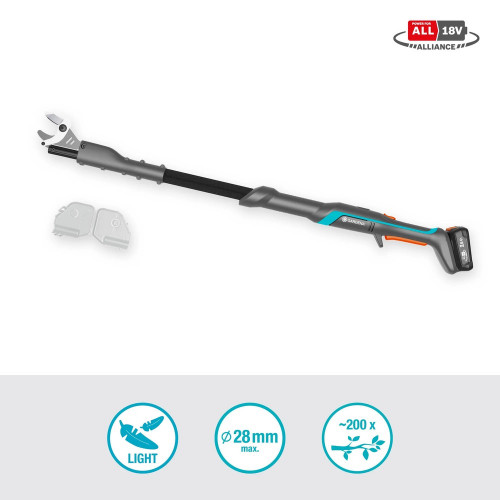 Coupe-branches EasyCut 110/18V P4A sur batterie - Coupe Ø 28 mm - L. 1140 mm - GARDENA
