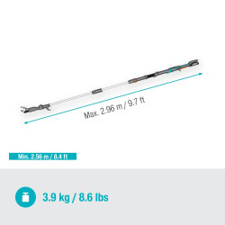 Coupe-branches HighCut 250/18V P4A sur batterie - Coupe Ø 28 mm - L. 2557 mm - GARDENA