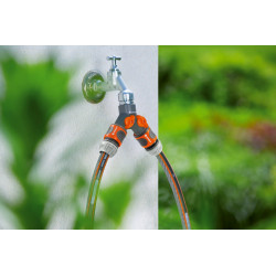 Sélecteur d'arrosage sur robinet 2 circuits filetage 26,5 mm - GARDENA