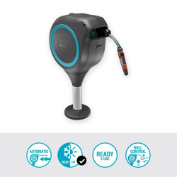 Dévidoir automatique pour terrasse RollUp S 15m - Bleu - GARDENA