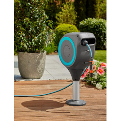 Dévidoir automatique pour terrasse RollUp S 15m - Bleu - GARDENA
