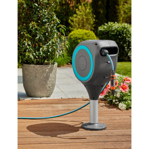 Dévidoir automatique pour terrasse RollUp S 15m - Bleu - GARDENA