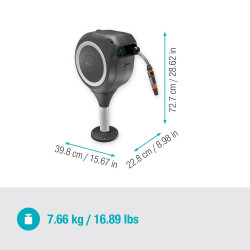 Dévidoir automatique pour terrasse RollUp S 15m - Blanc - GARDENA