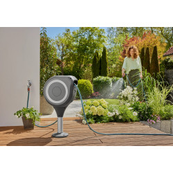 Dévidoir automatique pour terrasse RollUp S 15m - Blanc - GARDENA