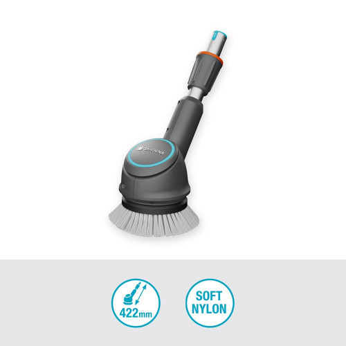 Kit brosse à poils doux + manche - GARDENA