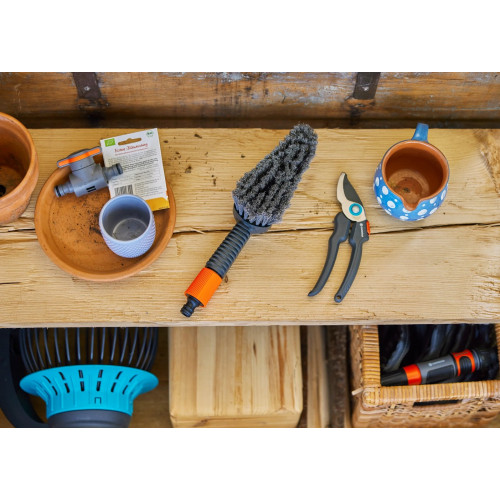 Kit brosse de lavage à main S souple avec raccordement - GARDENA
