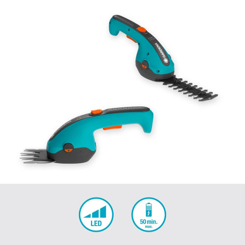 Kit cisaille à gazon ClassicCut Li + lame taille-buissons - GARDENA