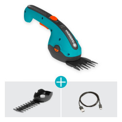Kit cisaille à gazon ClassicCut Li + lame taille-buissons - GARDENA