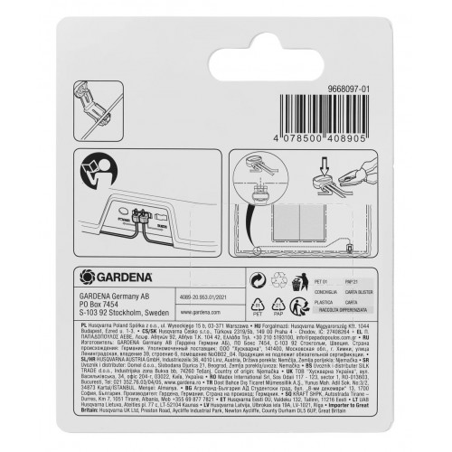 Connecteurs(x6)+ raccords de connexion(x2) pour robot R40Li - GARDENA