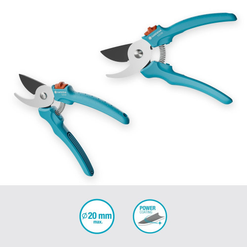 Sécateur de jardin - EasyCut - Ø coupe 20 mm - Lames inox PowerCoating - GARDENA