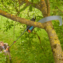 Coupe-branches télescopique avec scie - StarCut Pro L - Portée 175 à 400 cm - Ø coupe 32 mm - GARDENA