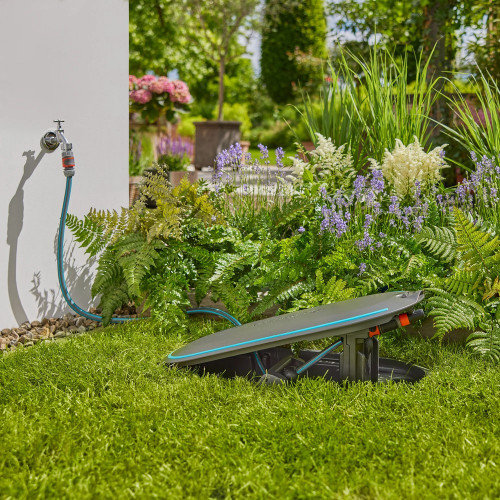 Dévidoir automatique enterré - RollUp M - Tuyau 20 m Ø 11 mm - Enroulement automatique - GARDENA