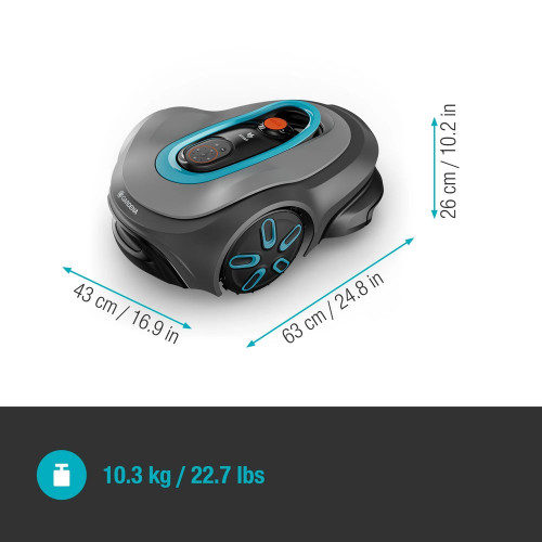 Tondeuse robot connectée - smart SILENO max 1500 m² - Trim-to-Edge - DualCutting - GARDENA