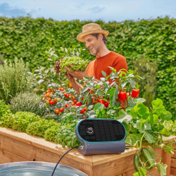 Kit d’arrosage solaire autonome - AquaBloom L - Jusqu’à 30 plantes - 14 programmes - GARDENA