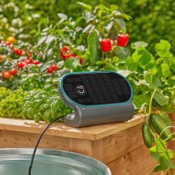 Kit d’arrosage solaire autonome - AquaBloom L - Jusqu’à 30 plantes - 14 programmes - GARDENA