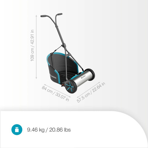 Tondeuse manuelle - 400 Comfort Plus - Largeur de coupe 40 cm - Jusqu’à 250 m² - GARDENA
