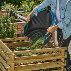 Sac de ramassage pour tondeuse manuelle - Capacité 40 L - Rigide et pliable - GARDENA