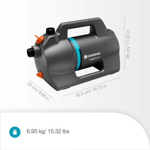 Pompe de jardin - GARDENA 5000 Silent - 550 W - Débit 5100 l/h - GARDENA