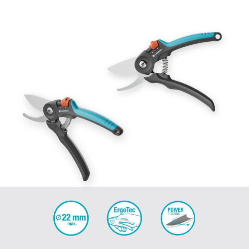 Sécateur de jardin - PremiumCut - Bois vert Ø 22 mm - Lames PowerCoating - GARDENA