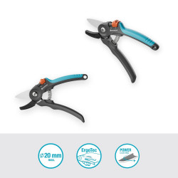 Sécateur de jardin - PremiumCut - Bois sec Ø 20 mm - Lames PowerCoating - GARDENA