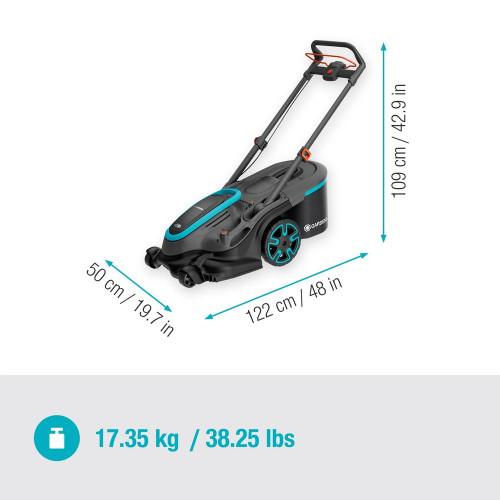 Tondeuse à batterie double lame - PowerMax Duo 46/36V P4A - Largeur 46 cm - Jusqu’à 600 m² - GARDENA