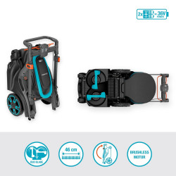 Tondeuse à batterie double lame - PowerMax Duo 46/36V P4A - 46 cm - Jusqu’à 375 m² - GARDENA