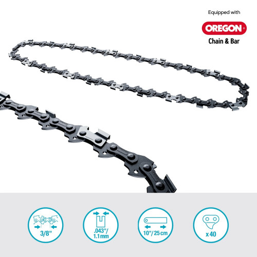 Chaîne de tronçonneuse - Oregon® 3/8” - 1,1 mm - 25 cm - 40 maillons - GARDENA