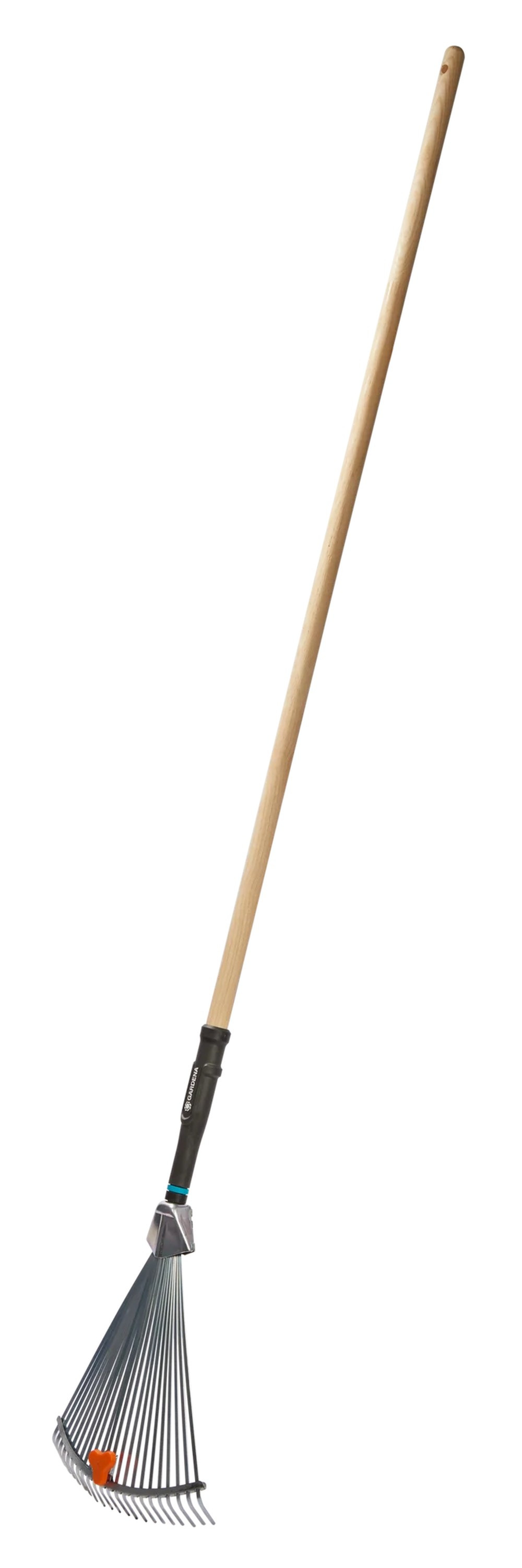 Balai à gazon réglable PureLine 30 à 50 cm Dents acier Manche bois FSC 100 %