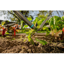 Serfouette PureLine - 7,5 cm - Lame droite + 2 dents - Manche bois FSC 100 % - GARDENA