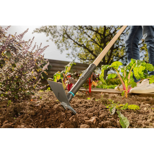 Serfouette PureLine - 7,5 cm - Lame droite + 2 dents - Manche bois FSC 100 % - GARDENA