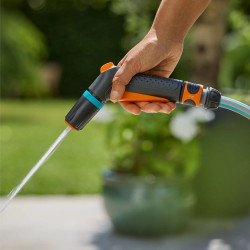 Pistolet de nettoyage multijet Classic + raccord Aquastop - 2 jets avec kit de raccordement complet - GARDENA