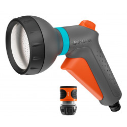 Pistolet d’arrosage Classic + raccord Aquastop 1/2” - 5/8” - Jet pluie doux de marque GARDENA, référence: J9502100