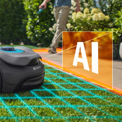 Smart SILENO sense 400 m² - Tondeuse robot sans câble avec IA, Trim-to-Edge et LONA™ Intelligence - GARDENA