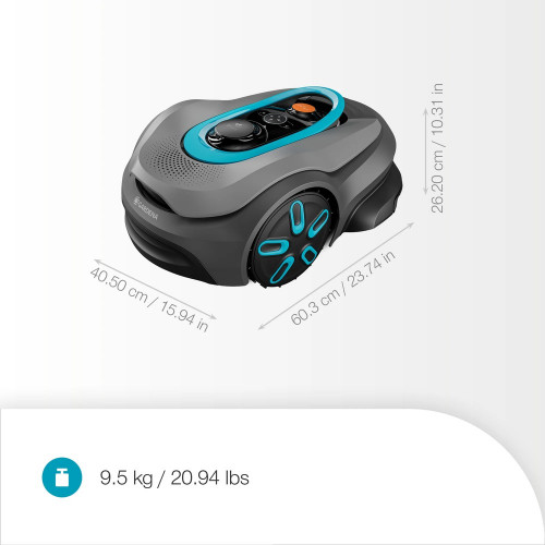 Smart SILENO sense 400 m² - Tondeuse robot sans câble avec IA, Trim-to-Edge et LONA™ Intelligence - GARDENA