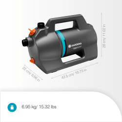 Pompe d’arrosage de surface 5000 Silent avec kit d’aspiration - 5000 l/h - 3,7 bar - GARDENA