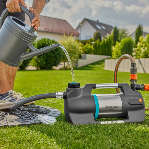 Kit tuyau d’aspiration 4 m 25 mm (1”) avec filtre inox et clapet anti-retour - Raccord G1” - GARDENA