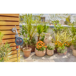 Programmateur d’arrosage - Water Control Easy Plus - 69 programmes - Réglage par molettes - GARDENA