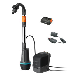 Pompe pour collecteur d’eau de pluie 18 V 2400 l/h - kit prêt à l’emploi avec batterie de marque GARDENA, référence: J9744900
