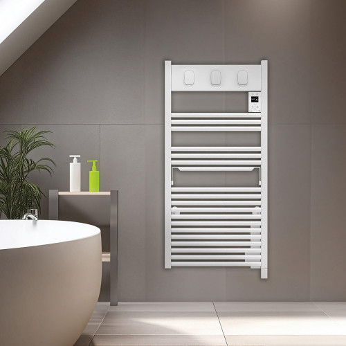 Sèche-serviettes électrique à inertie fluide Marapi 2 500W SAUTER blanc - SAUTER
