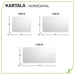 Radiateur électrique connecté à inertie sèche Kartala 2000W SAUTER horizontal - SAUTER
