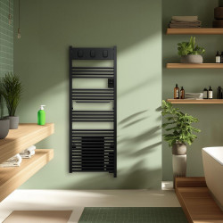 Sèche-serviettes électrique à inertie fluide Marapi 2 1750W SAUTER anthracite - SAUTER