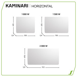 Radiateur électrique connecté à inertie sèche Kaminari 1500W SAUTER blanc - SAUTER