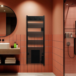 Sèche-serviettes électrique à inertie fluide Marapi 2 1750W SAUTER noir - SAUTER
