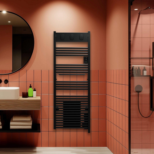 Sèche-serviettes électrique à inertie fluide Marapi 2 1750W SAUTER noir - SAUTER