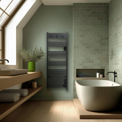 Sèche-serviettes électrique à inertie fluide Marapi 2 750W SAUTER anthracite - SAUTER