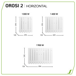 Radiateur électrique connecté à inertie fluide Orosi 2 1000W SAUTER blanc - SAUTER