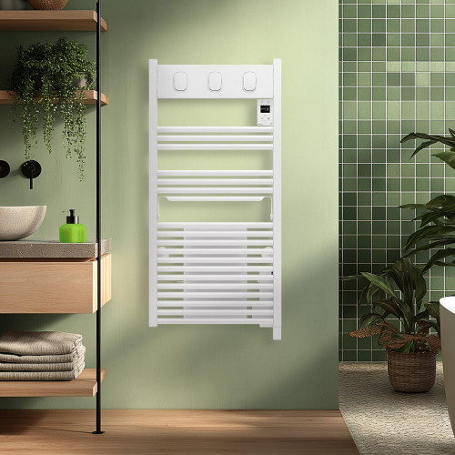 Sèche-serviettes électrique à inertie fluide Marapi 2 1500W SAUTER blanc - SAUTER