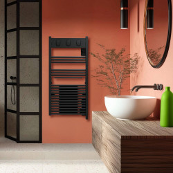 Sèche-serviettes électrique à inertie fluide Marapi 2 1500W SAUTER anthracite - SAUTER